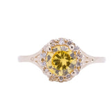 November Yellow Topaz CZ Gem Birthstone Ring in 14k Yellow Gold - Artisan Carat