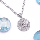 Allah Iced Mini Charm CZ Pendant with Necklace in Sterling Silver - Artisan Carat