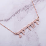 14k Gold Hebrew Name Necklace Personalized - Artisan Carat
