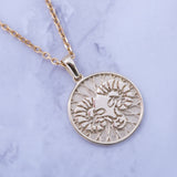 14k Gold Aries Zodiac Charm Necklace - Artisan Carat