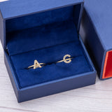 Silver Name Initial Rings 18k Gold GP - Artisan Carat