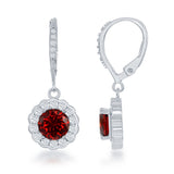 Sterling Silver 'January' Birthstone Garnet Earrings and Necklace Set - Artisan Carat
