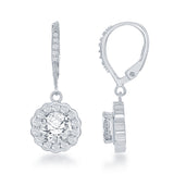 Sterling Silver 'April' Birthstone "Diamond' CZ Earrings and Necklace Set - Artisan Carat