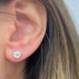 1.00 cttw Diamond Solitaire Stud Earrings in 14k Gold - Artisan Carat