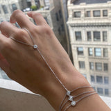18k Gold Diamond Ring Hand Chain Bracelet - Artisan Carat