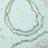 14k Gold Diamond Section Paperclip Chain - Artisan Carat