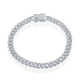 Sterling Silver Miami Cuban Iced Out Bracelet - Artisan Carat