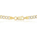 14k Gold Chain Two-Tone Cuban Link Necklace 3mm - Artisan Carat