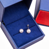 Medium Freshwater Pearl Stud Earrings in 14k White Gold - Artisan Carat