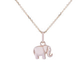 Baby Elephant Pendant with Necklace in 14k Yellow Gold - Artisan Carat