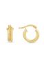14K Gold 8mm Double Row Round Hoops Earrings - Artisan Carat