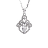Sterling Silver Set Tiara CZ Pear Shape Pendant with Necklace Matching Latch-Back Earrings Tennis Bracelet and Ring - Artisan Carat