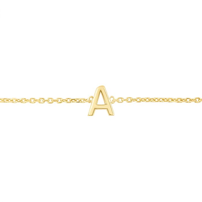 Piccolo Mio Kids 14K Gold Initial 2024 A Bracelet