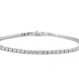 Sterling Silver Set Small Heart CZ Pendant with Necklace Matching Stud Earrings and Tennis Bracelet - Artisan Carat