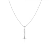 14K Gold Vertical Diamond Bar Necklace - Artisan Carat