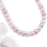 Medium Freshwater Pink and Multicolor Pearl Necklace with 14k Yellow Gold Clasp - Artisan Carat