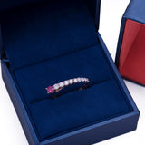 Gradual Set Fashionista Ruby and Diamond Ring in 18k Rose Gold.