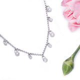 Diamonds by the Yard Gradual Lock Diamond Pendant with Necklace in 18k White Gold - Artisan Carat