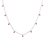 Red Ruby Pendant with Necklace in 18k Rose and Gold - Artisan Carat