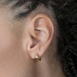 Round Small Simple Open Hoop Earrings in 14k Yellow Gold - Artisan Carat
