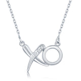 Diamond 'XO' Necklace in Sterling Silver - Artisan Carat