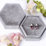 June Birthstone Purple Alexandrite Pear Shape CZ Drop Stud Earrings in 14k Yellow Gold - Artisan Carat