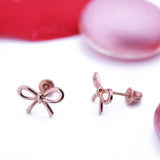 Artisan Carat 14k Rose Gold Bow Stud Earrings - Artisan Carat