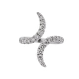 Diamond Snake Ring in 18k White Gold - Artisan Carat