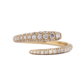 Diamond Swirl Fashion Ring in 18k Yellow Gold - Artisan Carat