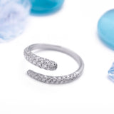 Diamond Swirl Fashion Ring in 18k White Gold - Artisan Carat