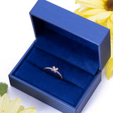 Lucky Clover Diamond Ring in 18k Rose Gold - Artisan Carat