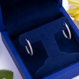 Medium Inside Outside Diamond Hoop Earrings in 18k White Gold - Artisan Carat