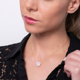Diamond Valentine Heart Pendant Necklace in 18k Yellow Gold - Artisan Carat
