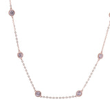 Diamonds by the Yard CZ Necklace in 14k Rose Gold - Artisan Carat