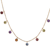 14k Yellow Gold Cleopatra Gemstone Necklace - Artisan Carat