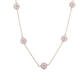 Cleopatra Pearl Necklace in 14k Yellow Gold - Artisan Carat