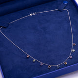 14k White Gold Cleopatra Gemstone Necklace - Artisan Carat