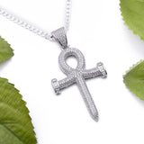 Nail Cross Pendant Necklace in Sterling Silver - Artisan Carat
