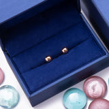 Ball Stud Earrings in 14k Rose Gold - Artisan Carat