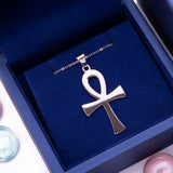 Silver Ankh Cross Pendant Necklace - Artisan Carat