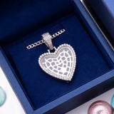 Heart Bezel Picture Pendant in Sterling Silver - Artisan Carat