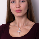 Nail Cross Pendant Necklace in Sterling Silver - Artisan Carat