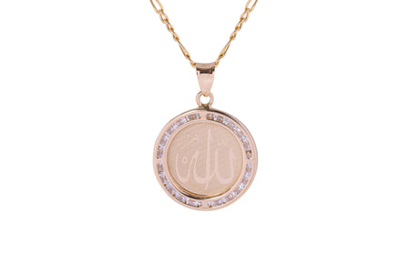 14k Gold Allah Charm Necklace