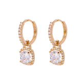 14k Gold Halo Purse Hoop Earrings - Artisan Carat