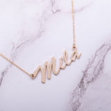 Gold Custom Name Choker Necklace 14k - Artisan Carat