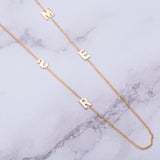 14k Gold Initial Necklace Personalized - Artisan Carat