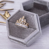 Lucky Princess Crown Ring 14k Gold - Artisan Carat