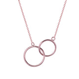 14k Gold Interlocking Rings Circle Necklace - Artisan Carat