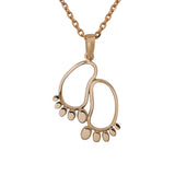14k Gold Baby Feet Pendant Necklace - Artisan Carat