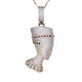 Sterling Silver Queen Nefertiti GP Necklace - Artisan Carat